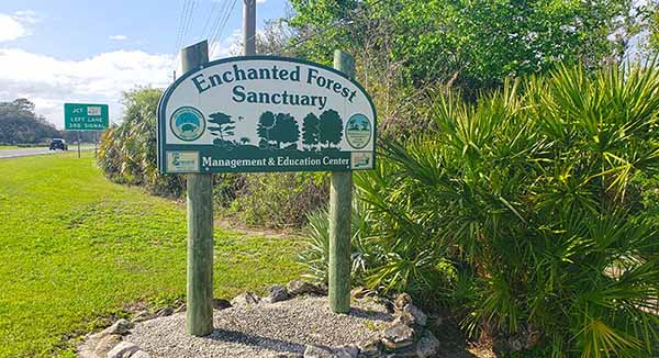 Enchanted Forest Sanctuary sign