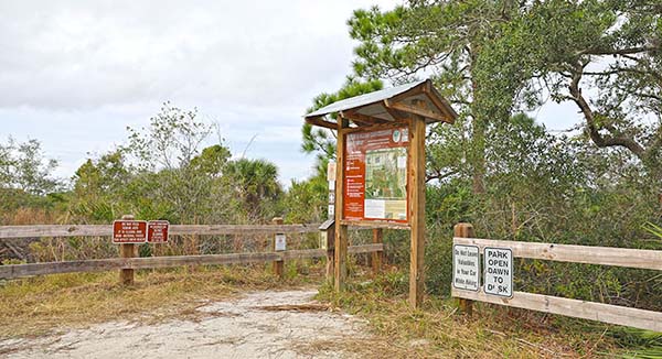 Entrance to santuary with information area