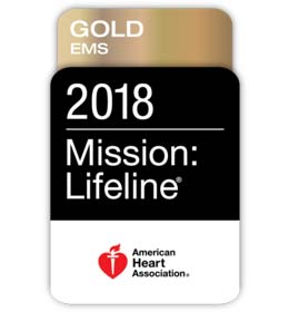 Gold Emergency Medical Services 2018 Mission Lifeline Award. American Heart Association.
