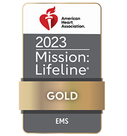 American Heart Association. 2023 Mission Lifeline. Gold E.M.S. Award.