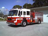 Fire truck in front of Station 40