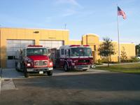 2 fire trucks in front of Station 87