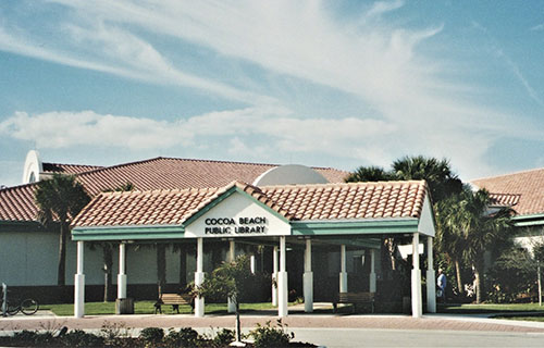 Front of the current Cocoa Beach Public Library.