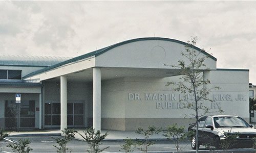 Current Martin Luther King, Jr. Library entrance.