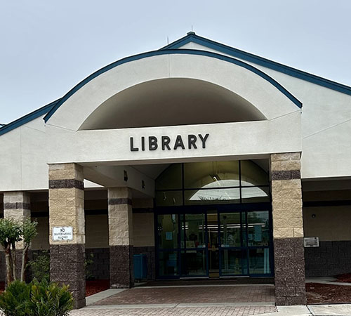 Current West Melbourne Public Library entrance.