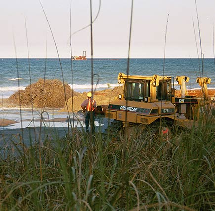 South Reach beach construction.