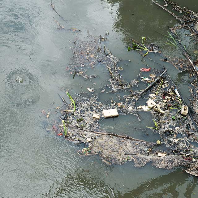 Pollution in river