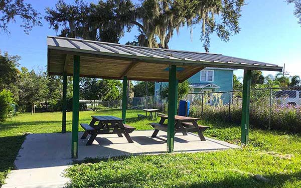 Picnic pavillion with 2 tables Picnic pavillion with 2 tables