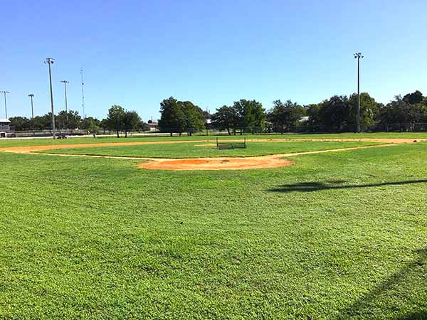 Baseball field from behind home plate Baseball field from behind home plate