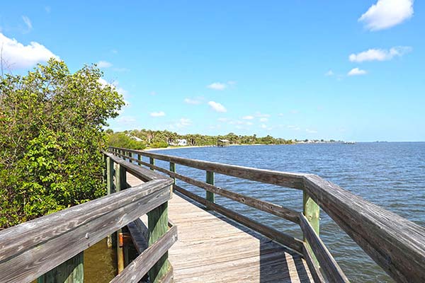 Boardwalk on water