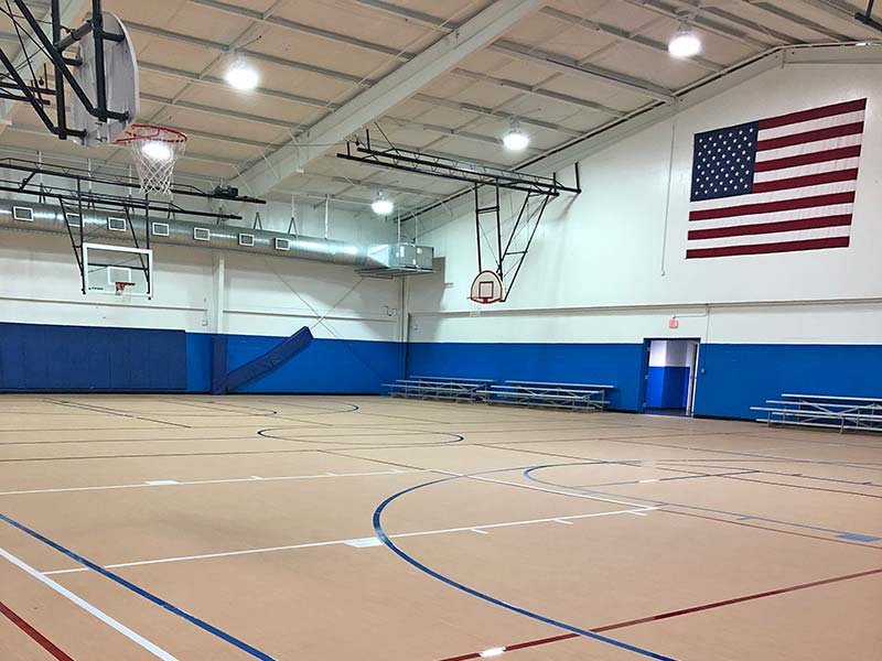 Indoor basketball courts