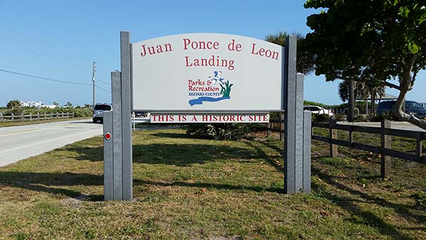 Juan Ponce de Leon Landing Sign