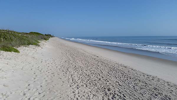 Empty beach.