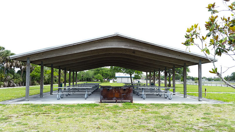Large pavilion with grill