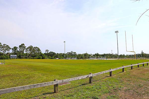 Football Field and scoreboard