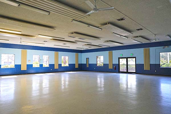Empty interior of community center   