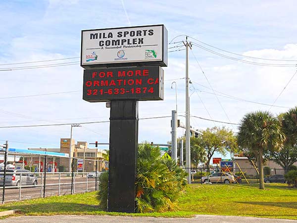 Mila Sports Complex sign   