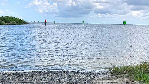 River at end of boat launch area