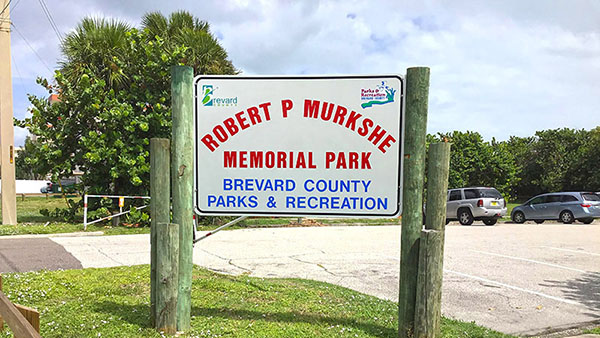 Robert P Murkshe Memorial Park Sign