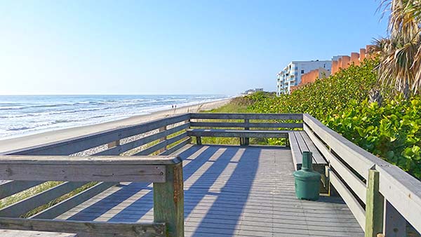 Benches with view of ocean