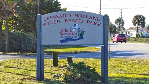 Spessard Holland South Beach Park Sign