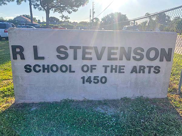 R.L. Stevenson School of the Arts Sign R L Stevenson School of the Arts Sign