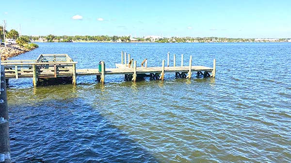 Boat dock in the river.