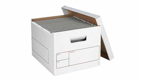 Cardboard file box
