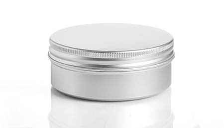 Metal facial cream tin