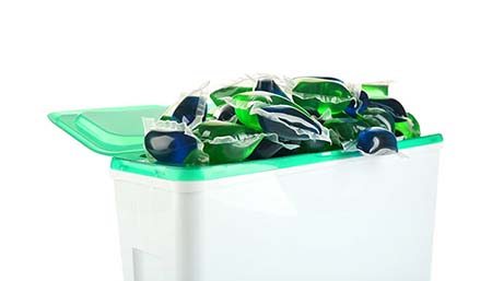 Plastic detergent tub