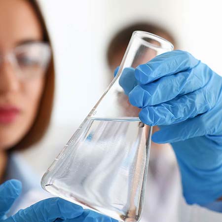 Scientist testing water.